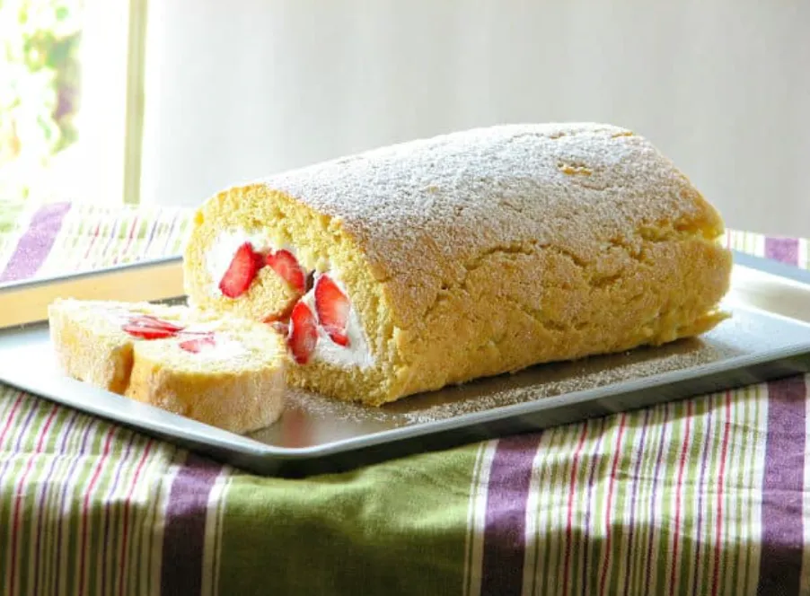 Strawberry Shortcake Swiss Roll Foodness Gracious